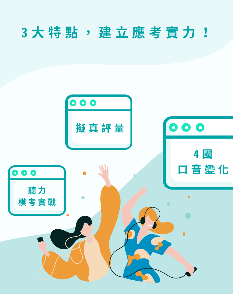 4國發音-toeic-聽力 - 三大內容