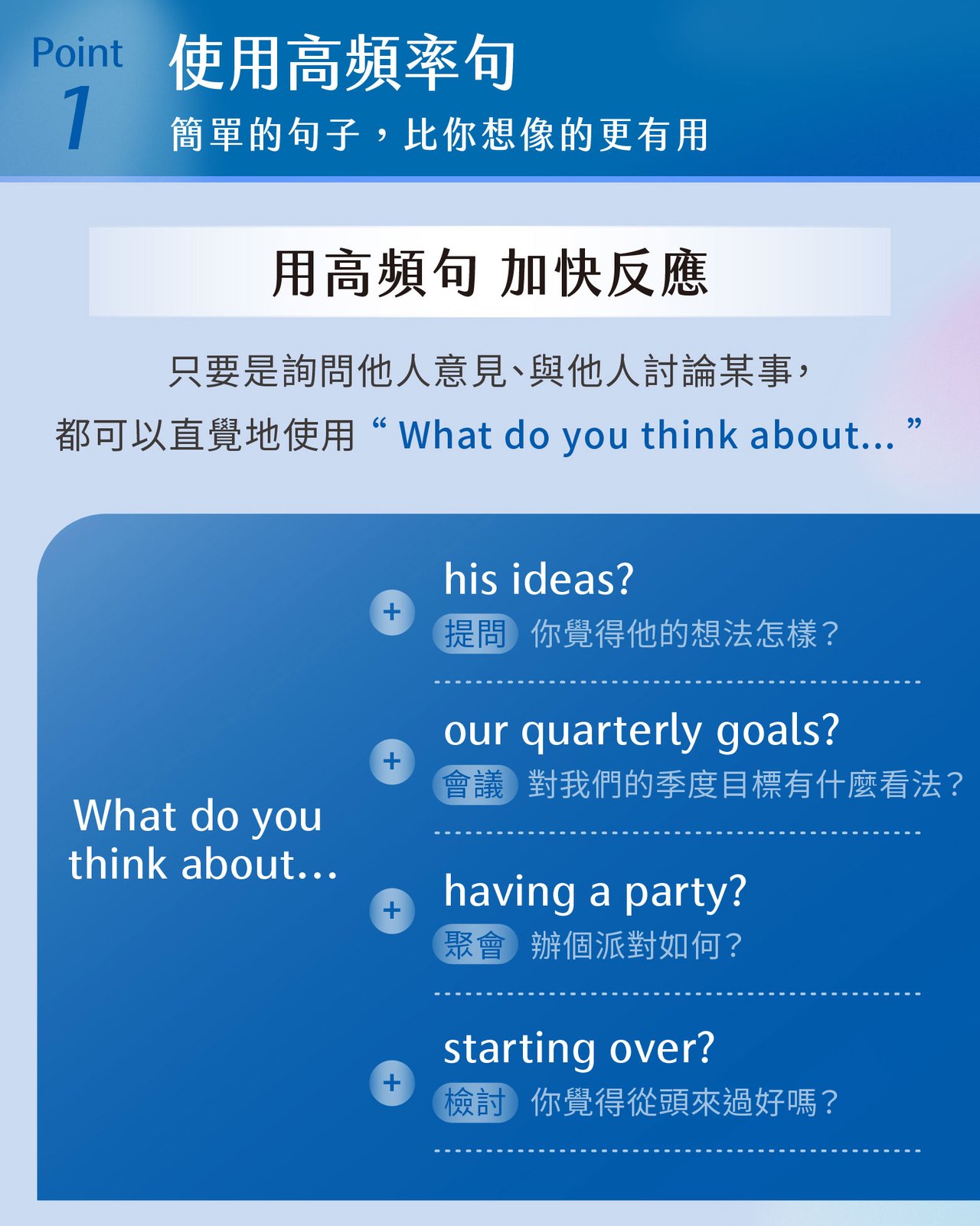 使用高頻率句 | 簡單的句子，比你想像的更有用