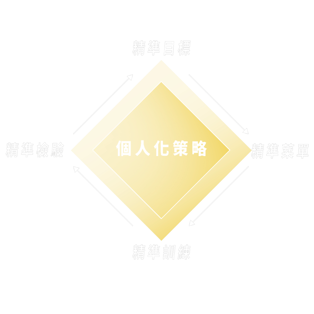 個人化策略：精準目標、精準菜單、精準訓練、精準檢驗