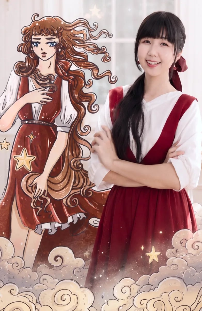 以琳老師與插畫人物