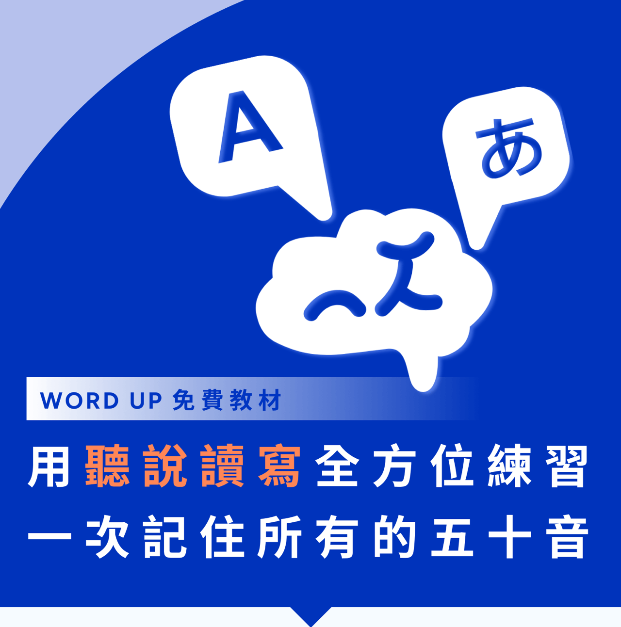 WORD UP 日文免費學：用聽說讀寫全方位練習，一次記住所有的五十音