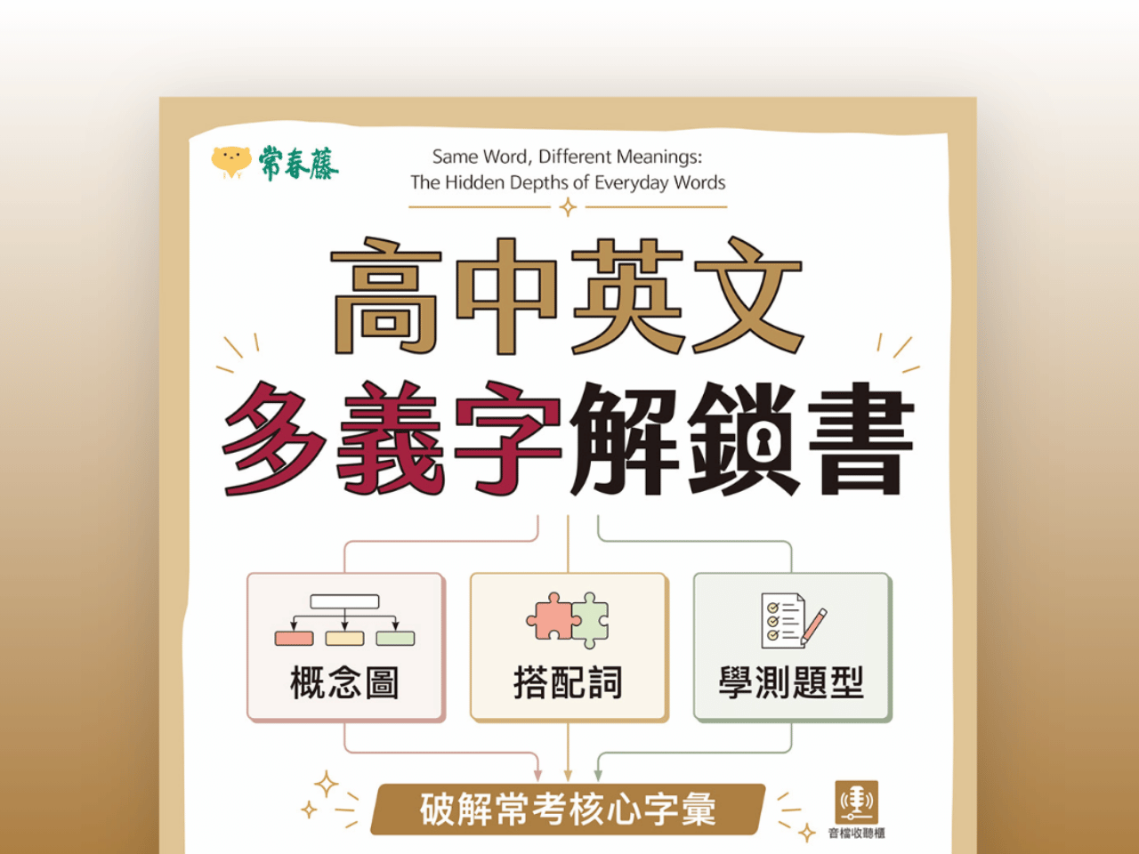 高中英文多義字解鎖書：概念圖 × 搭配詞 × 學測題型，破解常考核心字彙