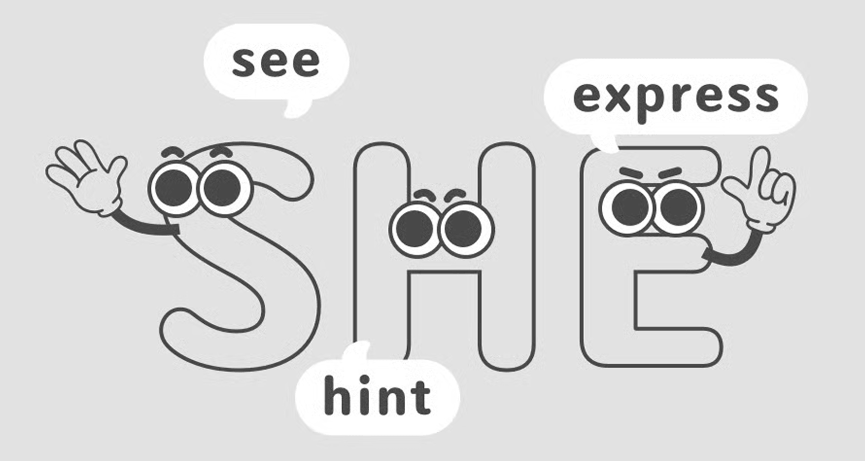 SHE 單字學習法（see / hint / express）
